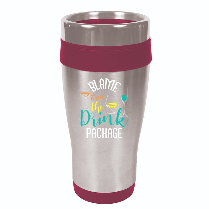 Blame It On The Drink Package Cruising Lover Cruiser Cruise 16oz Travel Tumbler