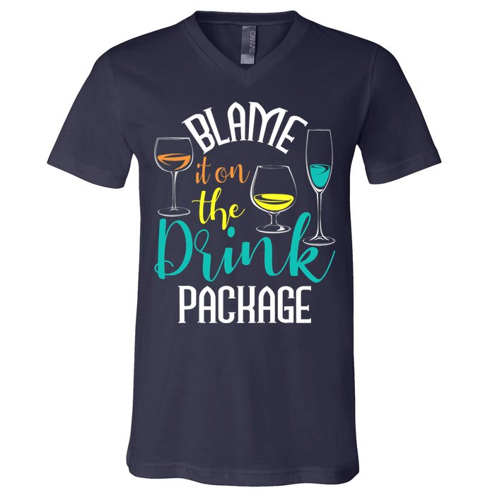 Blame It On The Drink Package Cruising Lover Cruiser Cruise V-Neck T-Shirt