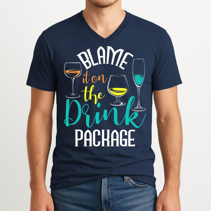 Blame It On The Drink Package Cruising Lover Cruiser Cruise V-Neck T-Shirt