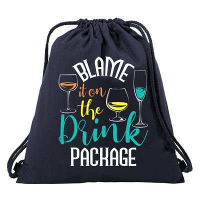 Blame It On The Drink Package Cruising Lover Cruiser Cruise Drawstring Bag