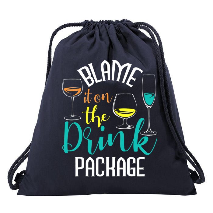 Blame It On The Drink Package Cruising Lover Cruiser Cruise Drawstring Bag