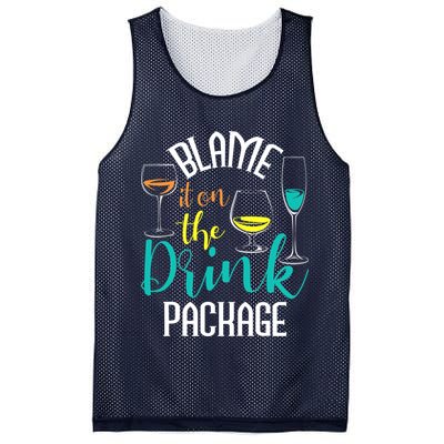 Blame It On The Drink Package Cruising Lover Cruiser Cruise Mesh Reversible Basketball Jersey Tank