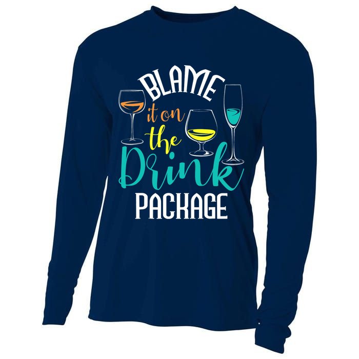 Blame It On The Drink Package Cruising Lover Cruiser Cruise Cooling Performance Long Sleeve Crew