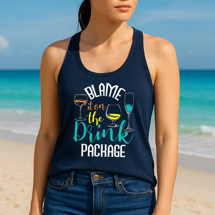 Blame It On The Drink Package Cruising Lover Cruiser Cruise Womens Tank Top