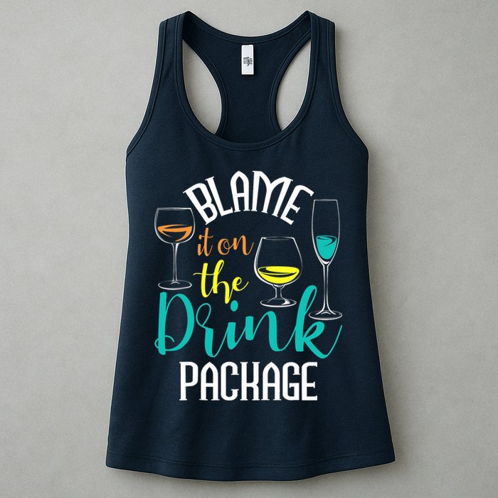Blame It On The Drink Package Cruising Lover Cruiser Cruise Womens Tank Top