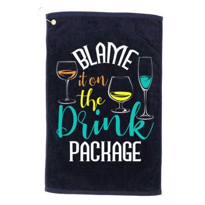 Blame It On The Drink Package Cruising Lover Cruiser Cruise Golf Towel