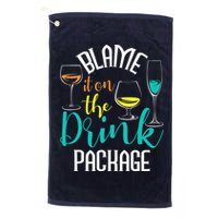 Blame It On The Drink Package Cruising Lover Cruiser Cruise Golf Towel