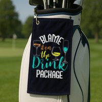 Blame It On The Drink Package Cruising Lover Cruiser Cruise Golf Towel