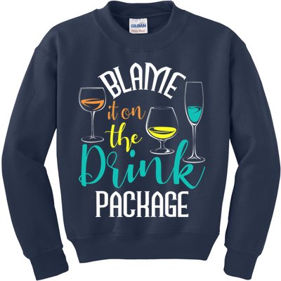 Blame It On The Drink Package Cruising Lover Cruiser Cruise Kids Sweatshirt