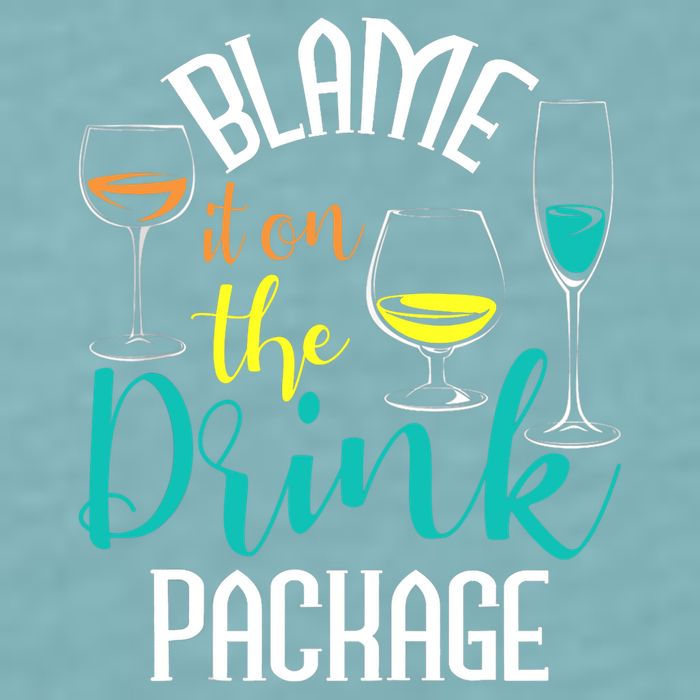 Blame It On The Drink Package Cruising Lover Cruiser Cruise Sueded Cloud Jersey T-Shirt
