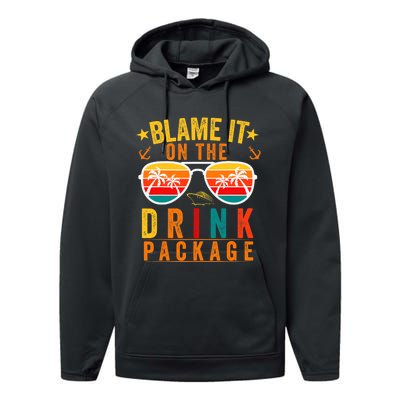 Blame it on The Cruise Package Cruise Cruising Matching Performance Fleece Hoodie