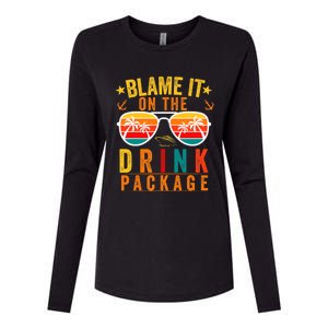 Blame it on The Cruise Package Cruise Cruising Matching Womens Cotton Relaxed Long Sleeve T-Shirt