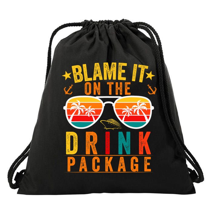 Blame it on The Cruise Package Cruise Cruising Matching Drawstring Bag
