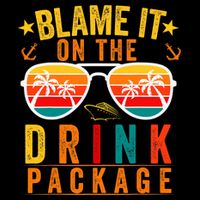 Blame it on The Cruise Package Cruise Cruising Matching Drawstring Bag