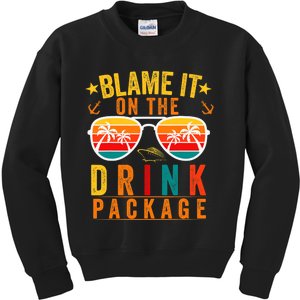 Blame it on The Cruise Package Cruise Cruising Matching Kids Sweatshirt