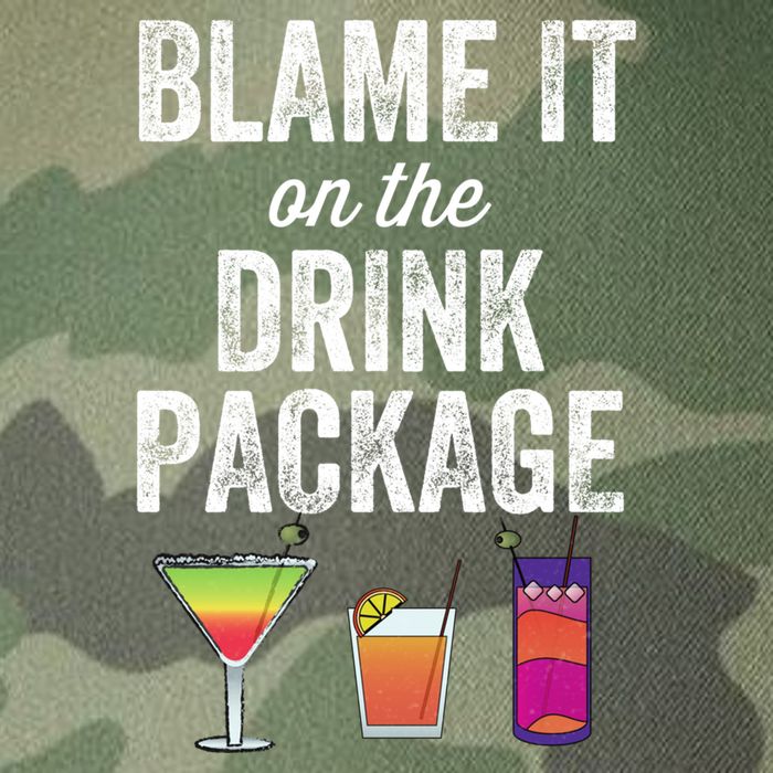 Blame It On The Drink Package Funny Cruise Cruising Cruiser Legacy Tie Dye Trucker Hat