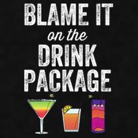 Blame It On The Drink Package Funny Cruise Cruising Cruiser Ladies PosiCharge Tri-Blend Wicking Tank