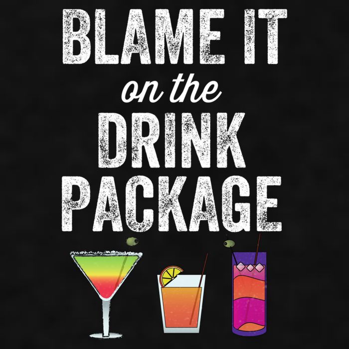 Blame It On The Drink Package Funny Cruise Cruising Cruiser Ladies PosiCharge Tri-Blend Wicking Tank