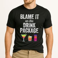 Blame It On The Drink Package Funny Cruise Cruising Cruiser Performance Shirt