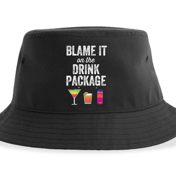 Blame It On The Drink Package Funny Cruise Cruising Cruiser Sustainable Bucket Hat