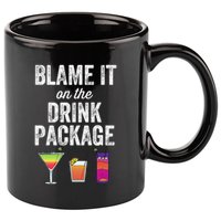 Blame It On The Drink Package Funny Cruise Cruising Cruiser 11oz C Handle Ceramic Mug