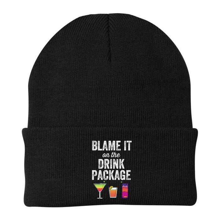 Blame It On The Drink Package Funny Cruise Cruising Cruiser Beanie