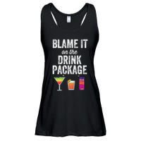 Blame It On The Drink Package Funny Cruise Cruising Cruiser Ladies Essential Flowy Tank