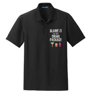 Blame It On The Drink Package Funny Cruise Cruising Cruiser Dry Zone Grid Polo