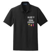 Blame It On The Drink Package Funny Cruise Cruising Cruiser Dry Zone Grid Polo