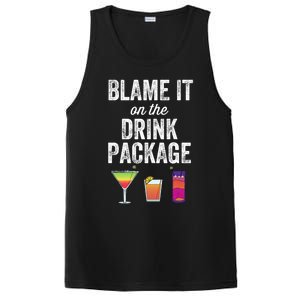 Blame It On The Drink Package Funny Cruise Cruising Cruiser PosiCharge Competitor Tank