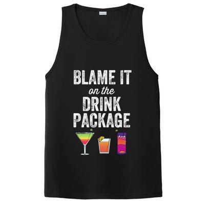 Blame It On The Drink Package Funny Cruise Cruising Cruiser PosiCharge Competitor Tank