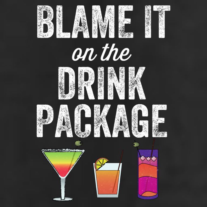 Blame It On The Drink Package Funny Cruise Cruising Cruiser Trucker Hat