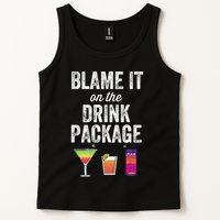Blame It On The Drink Package Funny Cruise Cruising Cruiser Tank Top