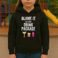 Blame It On The Drink Package Funny Cruise Cruising Cruiser Kids Hoodie