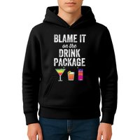 Blame It On The Drink Package Funny Cruise Cruising Cruiser Kids Hoodie