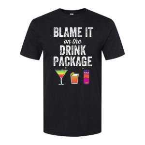 Blame It On The Drink Package Funny Cruise Cruising Cruiser Softstyle CVC T-Shirt