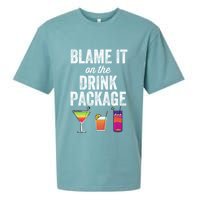 Blame It On The Drink Package Funny Cruise Cruising Cruiser Sueded Cloud Jersey T-Shirt