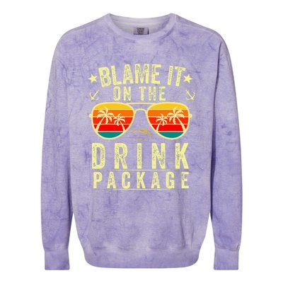 Blame it on The Cruise Package Cruise Cruising Matching Colorblast Crewneck Sweatshirt