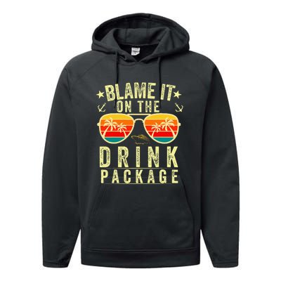 Blame it on The Cruise Package Cruise Cruising Matching Performance Fleece Hoodie