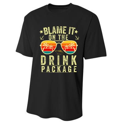 Blame it on The Cruise Package Cruise Cruising Matching Performance Sprint T-Shirt