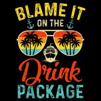 Blame It On The Drink Package Vintage Button