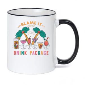 Blame It On The Drink Package Cruise Cruising Time 11oz Black Color Changing Mug