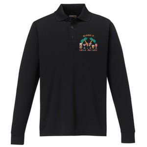 Blame It On The Drink Package Cruise Cruising Time Performance Long Sleeve Polo