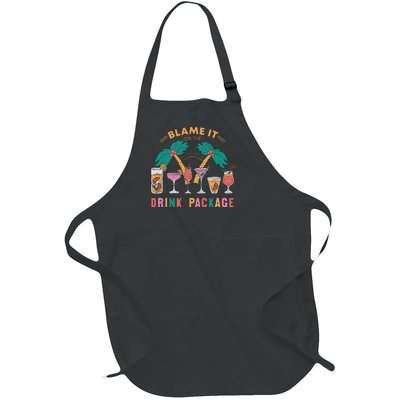 Blame It On The Drink Package Cruise Cruising Time Full-Length Apron With Pockets