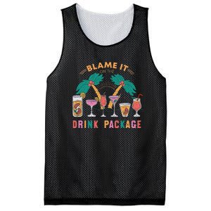 Blame It On The Drink Package Cruise Cruising Time Mesh Reversible Basketball Jersey Tank