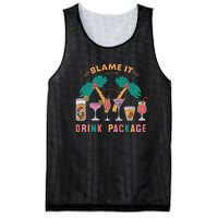 Blame It On The Drink Package Cruise Cruising Time Mesh Reversible Basketball Jersey Tank