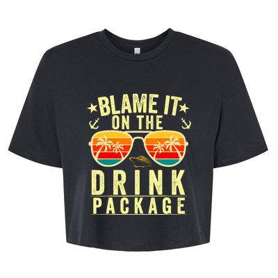 Blame It On The Cruise Package Cruise Cruising Matching Bella+Canvas Jersey Crop Tee