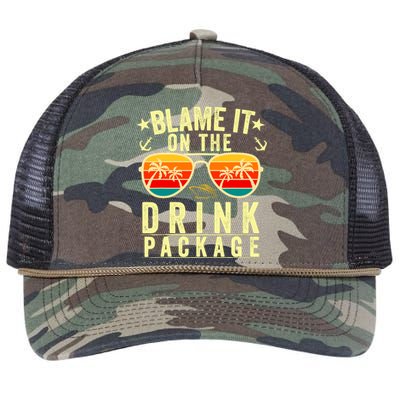 Blame It On The Cruise Package Cruise Cruising Matching Retro Rope Trucker Hat Cap