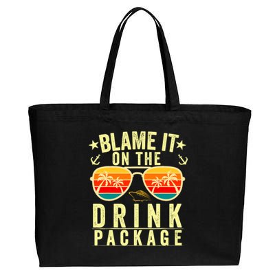 Blame It On The Cruise Package Cruise Cruising Matching Cotton Canvas Jumbo Tote