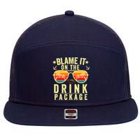 Blame It On The Cruise Package Cruise Cruising Matching 7 Panel Mesh Trucker Snapback Hat